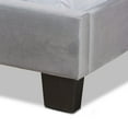 thumbnail image 6 of Baxton Studio Caprice Contemporary/Modern Velvet Tufted Panel Bed, Full, Grey/Black, 6 of 9