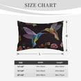 thumbnail image 6 of Fotbe Humming Bird And Tropical Flowers Embroidery Pillow Cases - Envelope Closure - Luxury, Extra Soft, Cooling Pillow Covers - Wrinkle, Fade, Stain Resistant-14"x20", 6 of 9