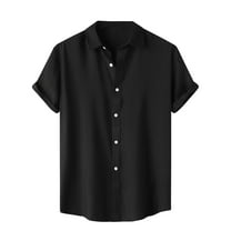 Dagugfen Work Shirts for Men Button down Short Sleeve Loose Solid Color Casual Office Summer Shirts