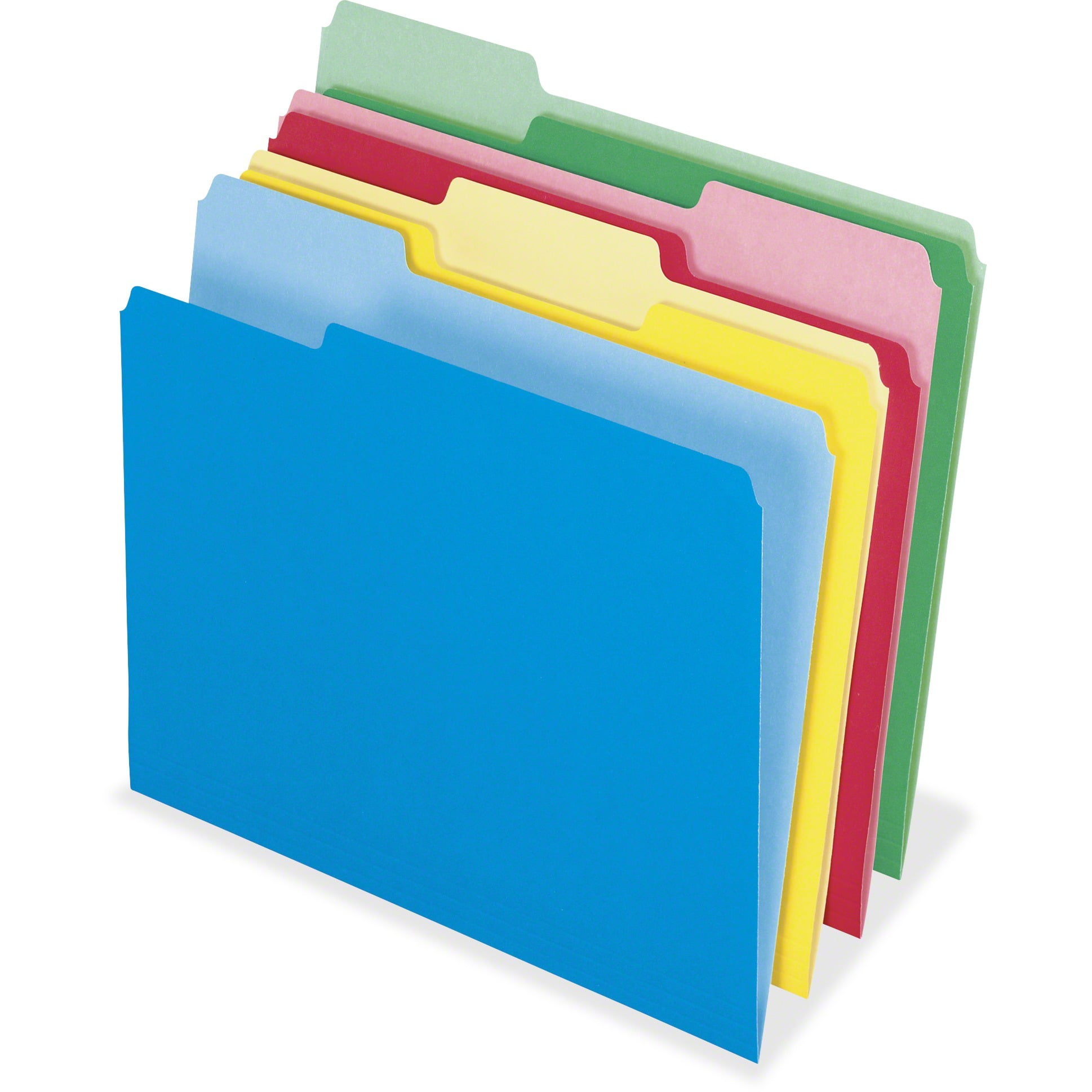 Pendaflex, PFX48434, Cutless Color File Folders, 100 / Box, Blue,Red ...