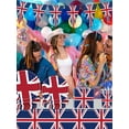 thumbnail image 4 of AMERTEER Union Jack Tableware Tablecloth/Paper Plates/ Napkins / Cups / Spoons / Fork / Triangle Flags Banner Dinnerware ，2 tablecloths, 4 of 10