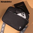 thumbnail image 5 of Montana West Bible Cover with Leather Bookmark Crossbody Church Protective Book Bag, Black-A, 5 of 7