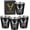 Black+ White, variant on Deer Head Shot Glasses Bulk Set of 4 with Gift Box for Men Women, Stainless Steel Shot Glass Drinking Tumbler, Stag Hunting Gifts for Hunters, Small 70Ml Shot Cups for Whiskey Tequila Vodka, Gold
