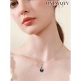 thumbnail image 3 of TANGPOET Infinity Necklace Sterling Silver Black Pearl Pendant Necklaces for Women Mom Mother Tahitian Pearl Necklace Jewelry Gifts for Women, 3 of 5