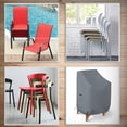 thumbnail image 2 of COVERS&ALL Stackable Chair Cover 12 Oz Waterproof - 100% Weather Resistant PVC Coated Patio Furniture Cover with Air Pockets & Drawstrap for Snug Fit (28" W x 30" D x 49" H x 15" FH, Gray), 2 of 6