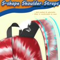 thumbnail image 5 of Red and White Tie Dye Pattern 17" School Backpacks for Teens,Waterproof Oxford Fabric,S-Shape Padded Straps for School,Travel,Hiking,Camping, 5 of 6