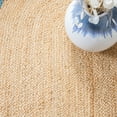 thumbnail image 6 of SAFAVIEH Natural Fiber Cirino Bordered Area Rug, Natural/Blue, 4' x 6' Oval, 6 of 8