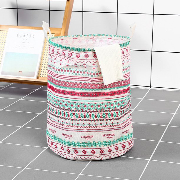 Cesta de lavandería de tela de algodón y lino plegable, cesta de ropa de gran tamaño, cesta de almacenamiento, cesta de almacenamiento de juguetes para niños