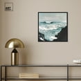 thumbnail image 3 of Cannon Rock by Winslow Homer Chic Coastal Canvas Wall Art by Art Remedy, Black Floater Frame, 16"x16", 3 of 7
