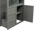 thumbnail image 6 of Stairway Bunk Beds Twin Over Full with Storage Shelves and 2 Under Bed Drawers Convertible Bottom Bed, 6 of 7