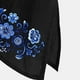 thumbnail image 4 of Camiseta de Mujer Camiseta de Manga Corta Impresión Casual Raglan Suelto de Lino Top Blusas, Cuello de la Tripulación, 4 of 5