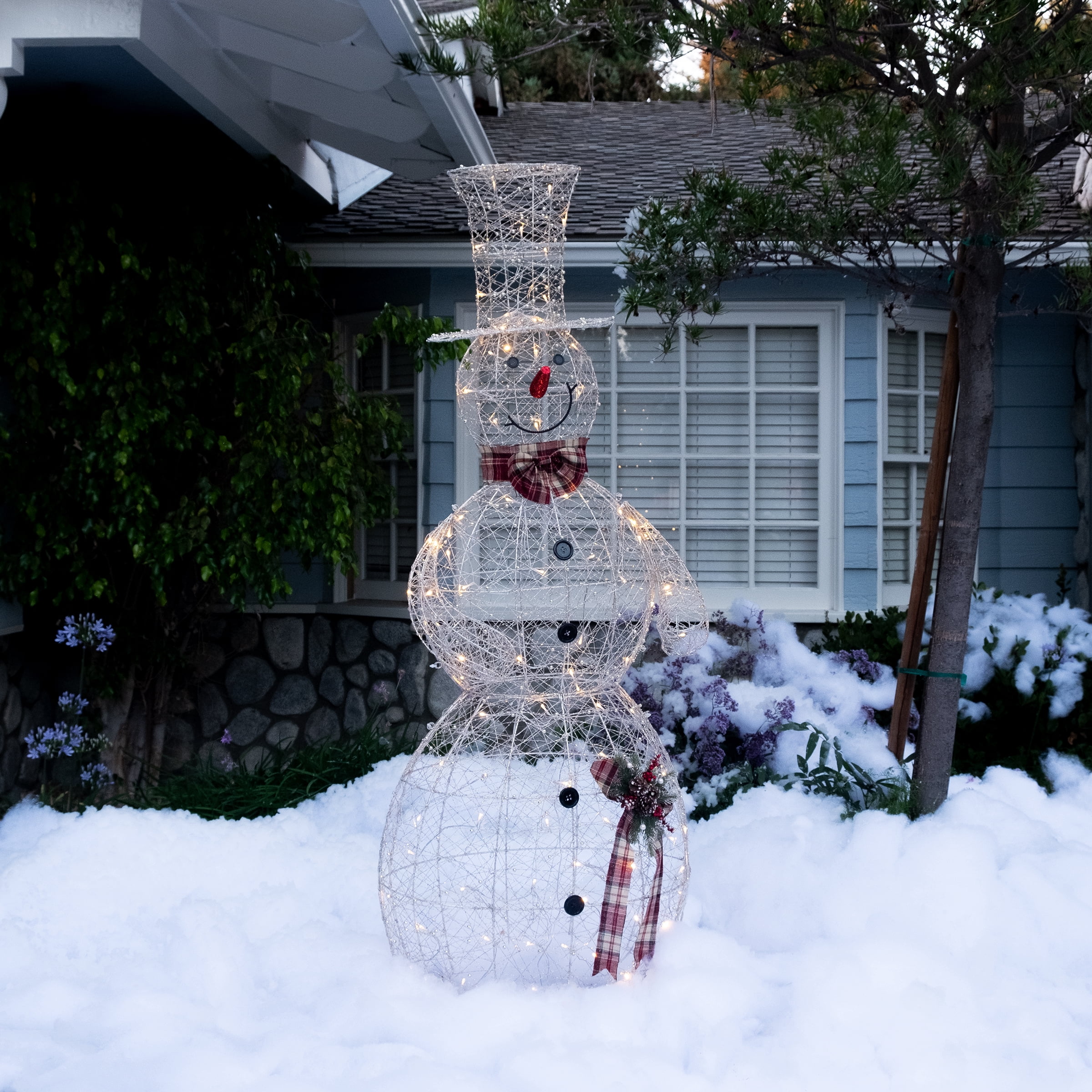 Alpine Corporation Large Gold Wire Snowman, 28