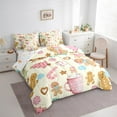 thumbnail image 4 of Castle Fairy Kids Gingerbread Man 7-Piece Bedding Comforter Set,Merry Christmas King Bedding Sets,Candy Cane Ultra Soft Bed Sheets,Ultra Soft Home Decor, 4 of 9
