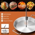 thumbnail image 4 of Gyro Pan with Skewer, Vertical Skewer Pan for Oven, Vertical Rotisserie Pan, Al Pastor Skewer Pan, Gyro Cooking Plate with 3 Removable Spikes(8”/10"/12”) & Brushes (Color : A), 4 of 8