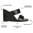 thumbnail image 3 of Journee Collection Womens Kailee Faux Leather Slip On Wedge Sandals, 3 of 7