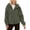Army Green B, variant on Enjoytime Winter Coats for Women Solid Color Fleece Zip Up Jacket Plus Size Fall Fashion Long Sleeve Hooded Outerwear Khaki L
