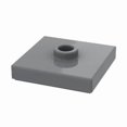 thumbnail image 1 of 200pcs MOC Plate 87580 Modified 2x2 with Groove &1 Stud In Center Classic Piece Building Block Toy Parts Compatible Building Dark Grey-200pcs, 1 of 6