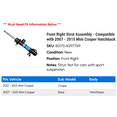 thumbnail image 2 of Front Right Strut Assembly - Compatible with 2007 - 2015 Mini Cooper Hatchback 2008 2009 2010 2011 2012 2013 2014, 2 of 2