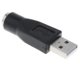 thumbnail image 1 of 5x Reemplazo USB Macho a PS/2 Hembra Adaptador Cambiador Convertidor Negro 5 piezas, 1 of 8