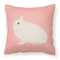 thumbnail image 1 of Carolines Treasures BB7964PW1818 Hermelin Rabbit Pink Check Fabric Decorative Pillow, 18 x 18 in., 1 of 2