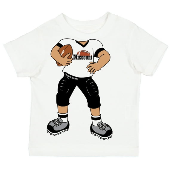Future Tailgater Heads Up! Football Player Infant Toddler Youth T-Shirt for Missouri Fans