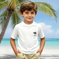 thumbnail image 2 of JAJAHO Boys Hawaiian Graphic Tees Coconut Tree Print Casual Short Sleeve Crew Neck T Shirt Summer Beach Clothes For Kids 2-13Y Trendy Tops, 2 of 4