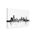 thumbnail image 3 of Trademark Fine Art Michael Tompsett Grand Rapids MI Skyline B&W Canvas Wall Art - 30x47, 3 of 5