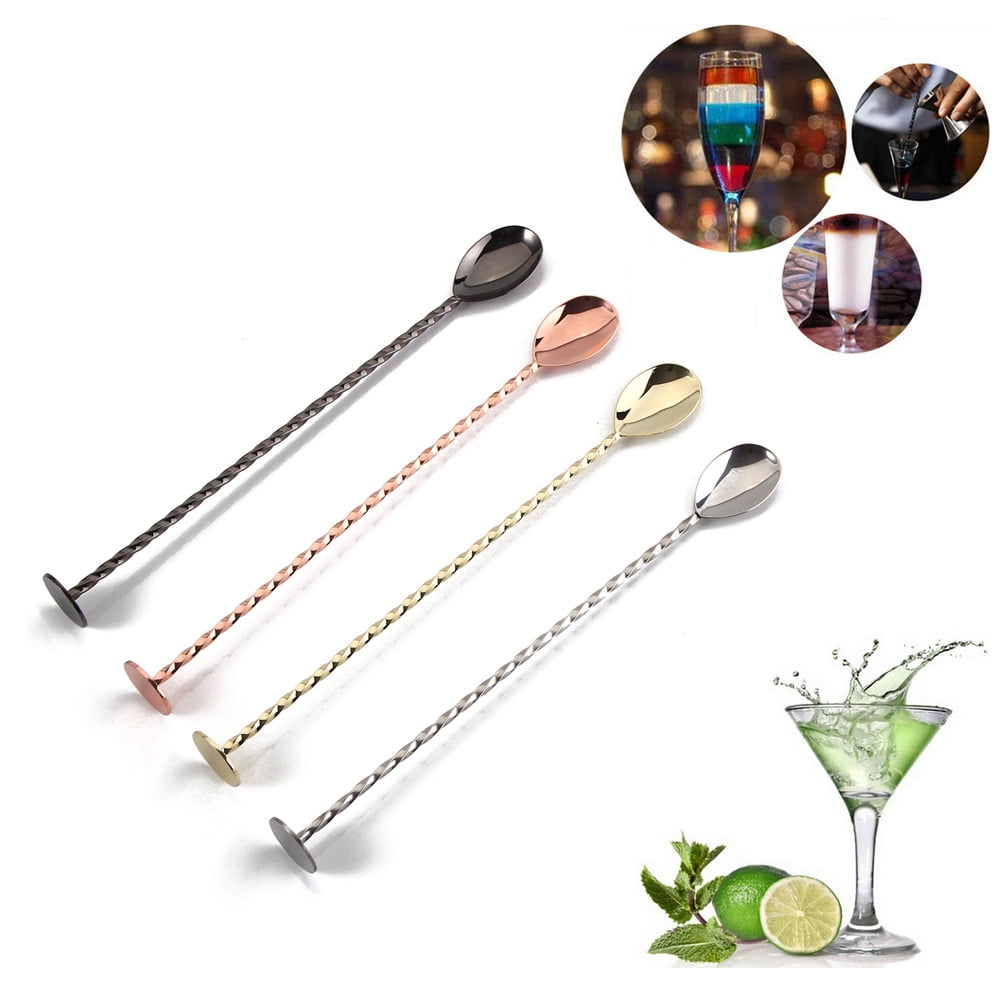 tooloflife 28cm Cocktail Bar Spoon Wine Cocktail Mixing Twist Spoon