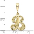 thumbnail image 3 of Solid 10k Yellow Gold Filigree Initial B Pendant - 25mm, 3 of 5