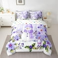 thumbnail image 2 of Homewish Purple Christmas Snowman Bedding Comforter Set 7pcs, Happy New Year King Bedding Sets, Teens Kids Boys Girls Reversible Bed Sheets, Super Cozy Room Decor, 2 of 7