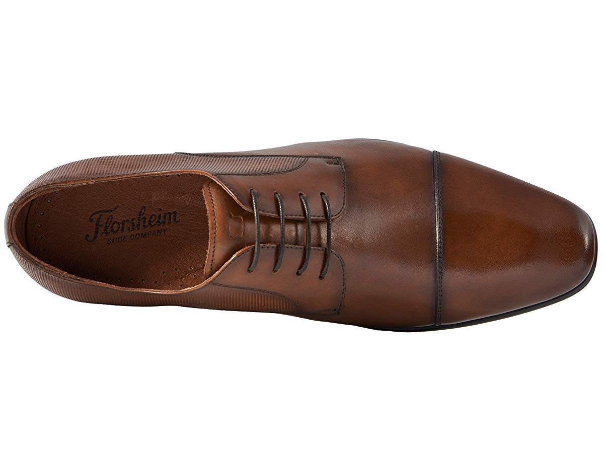Florsheim Mens Shoes Postino Cap Toe Oxford Cognac leather  display picture 1