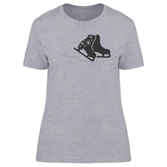 Skates With Heart-shaped Trace T-Shirt Women -Image by Shutterstock, Female Small