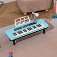 thumbnail image 4 of Costway 37 Keys Kids Piano Keyboard Portable Musical Toy with Microphone & Music Stand Blue, 4 of 9