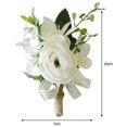 thumbnail image 3 of Wedding Corsages Wedding Flower Bride Wrist Corsages Men Boutonniere Handmade Artificial Flower Artificial Corsage for Banquet Prom Groom Un pecho Macarena Ramillete de pulsera, 3 of 8