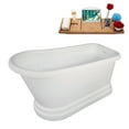 thumbnail image 4 of 59" Streamline B-444-186-GLD Soaking Freestanding Tub and Tray With Internal Drain in Polished Gold, 4 of 10
