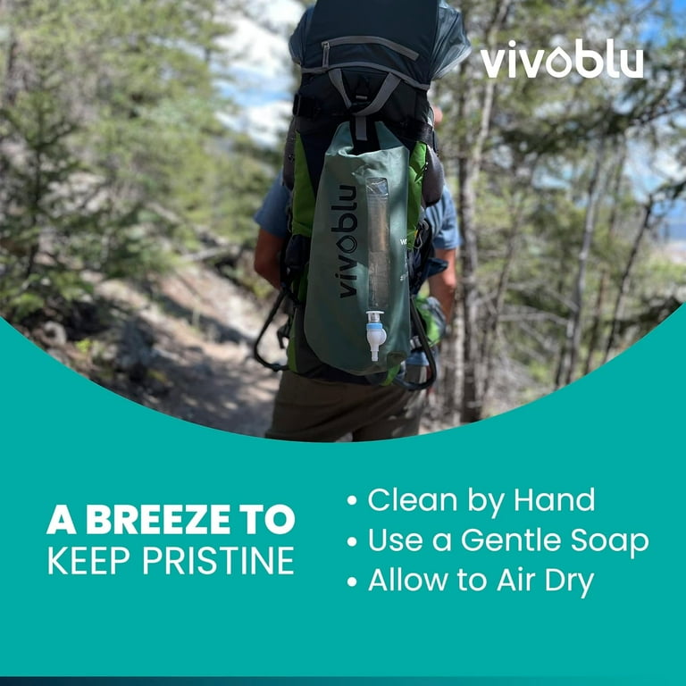 VivoBlu Core Family Gravity Water Filter - Emergency & Outdoor Purification | 0.1 Micron, 2880L/Day, No Backwashing