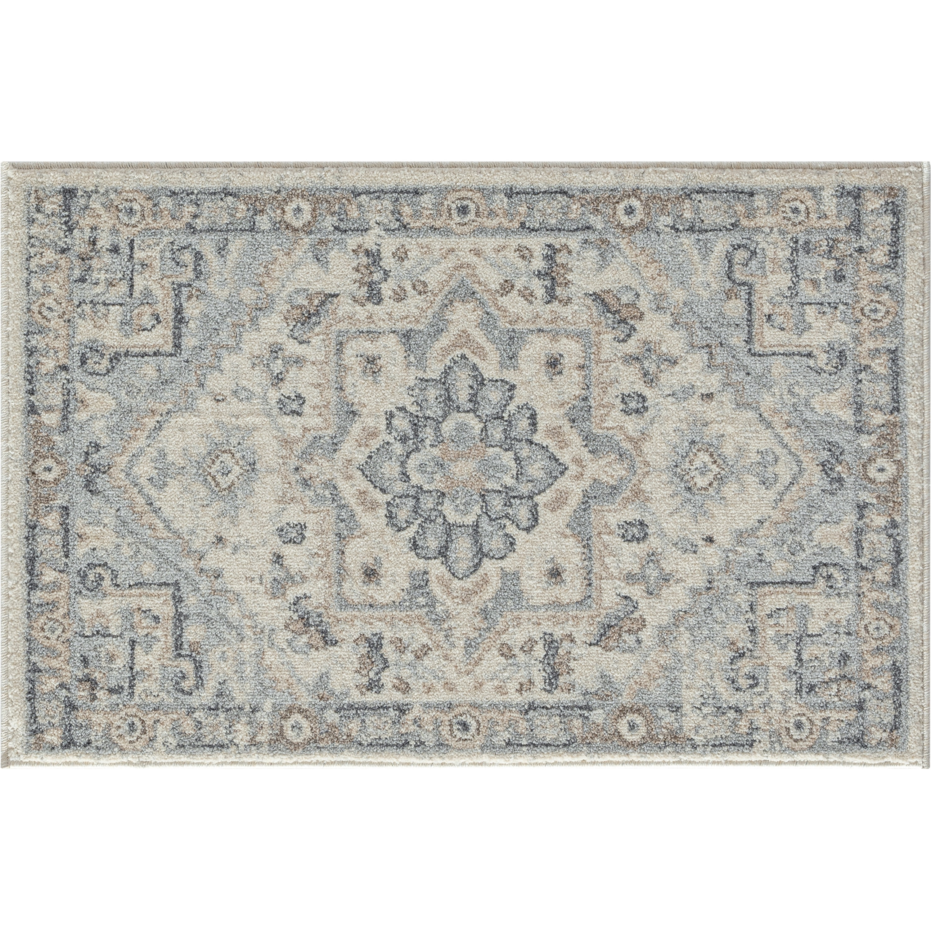 2x3 Modern Cream Small Area Rug, Throw Mat for Indoor Entry | Ideal for Kitchen or Bathroom Rugs 2' x 3'