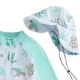 thumbnail image 4 of kmaduk Toddler Infant Baby Boy Swimsuit Newborn Rash Guard Boys Girls One Piece Zipper Bathing Suit Swimwear with Hat(White, 6-12 Months), 4 of 8