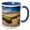 Blue/White, variant on 3drose, Vegetation and Dunes of Great Sand Dunes National Park, Colorado, 11oz Two-tone Blue Mug