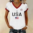 thumbnail image 2 of Outfmvch 4th of July Shirts American Flag Tee Tops 250 Anniversary Usa Shirt Vintage Country Music Tee Usa Shirts for Women Short Sleeve Loose Top America Print Causal Tee Graphic T Shirts White 2XL, 2 of 7