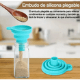 thumbnail image 3 of 12 especieros Xtellar de vidrio 120mL para Cocina con Tapas Embudo Plegable Cepillo de Limpieza Etiquetas y Marcador Organizador de Especias, 3 of 3
