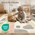 thumbnail image 4 of ODIKA 8'x10' Washable Area Rug Spots Spotted Cow Abstract Geometric Stripes Contemporary Designer for Living Room, Under Sectional, Family , Durable, Non-Slip, 4 of 7