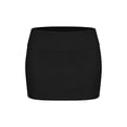 thumbnail image 4 of Womens Cotton Blend Solid Mini Skirt High Waist Slim Fit Casual Basic Pencil Skirt Versatile Daily Wear Bottoms Black XL(XL), 4 of 6
