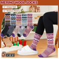 thumbnail image 3 of 5 Pares de Calcetas Térmicas EBMORE para Senderismo de Lana Merino, 3 of 6