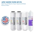 thumbnail image 2 of APEC 90 GPD Etapa 1-3 y 6 Juego de filtros de repuesto para sistema de agua de ósmosis inversa alcalina serie ULTIMATE (FILTER-SET-PH), 2 of 9