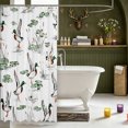 thumbnail image 3 of Manfei Mallard Duck Print Shower Curtain 72Wx84L,Farmhouse Animal Bathroom Shower Curtain, 3 of 5