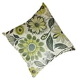 thumbnail image 3 of CaliTime Throw Pillow Cases Pack of 2 Cozy Fleece Blooming Dahlia Floral Flowers Decorative Cushion Covers for Couch Bed Sofa Farmhouse Decoration 18 X 18 Inches Sage Green Grey, 3 of 4