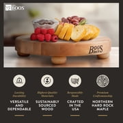 John Boos B Series Round Wood Cutting Board with Feet, 12 x 12, Maple