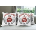 thumbnail image 6 of Ambesonne Fitness Throw Pillow Cover 4 Pack, Vintage Gym Emblem, 20", Red White Grey, 6 of 7
