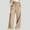 Khaki, variant on QUNYINEY Casual Cargo Pants Women Plus Size Baggy Wide Leg High Waisted Black Trousers Multi Pocket Drawstring Lounge Loose Fit Elastic Waist Women Outfits